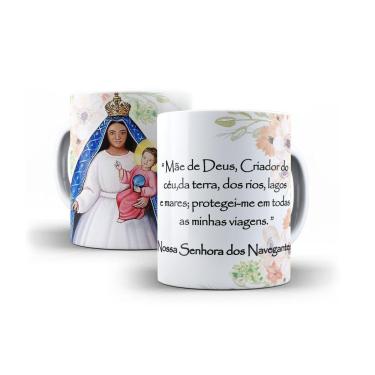 Imagem de Caneca Nossa Senhora Dos Navegantes Em Cerâmica 325Ml Mod 2