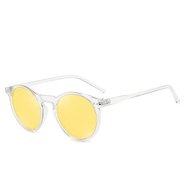 Imagem de Óculos de Sol Polarizados Masculino Feminino Designer Retro Redondo Óculos de Sol Vintage Masculino Feminino Óculos Gafas De Sol UV400,C13 T,Amarelo,Outros