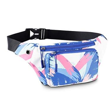 Imagem de KAMO Pacote de fanny, mochila de cintura resistente à água poliéster durável pequena ao ar livre leve mochila transversal para mulheres homens senhoras meninas adolescentes, Cor:, 11.5*5.5 inch