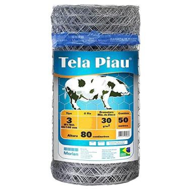 Imagem de Tela metálica para suínos fio 16 BWG x 0,8 m rolo com 50 metros - Morlan