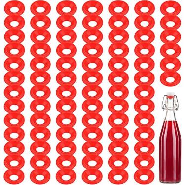 Imagem de 70 peças de arruela de juntas de borracha de silicone para garrafas giratórias, arruelas giratórias, vedação à prova de vazamento s para uso doméstico de vedação de garrafa de refrigerante de cerveja