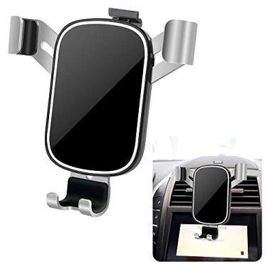 Imagem de LUNQIN Suporte de telefone de carro para Lincoln MKC SUV 2015-2019 [telefones grandes com capa amigável] Acessórios automotivos Suporte de navegação Decoração de interiores Suporte de celular