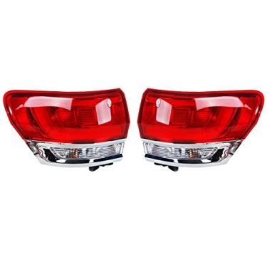 Imagem de JESYMBX Para Jeep Grand Cherokee 2014 2015 2016 Luz traseira Lâmpada de freio traseira Luz traseira Par externo