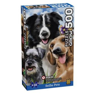 Quebra Cabeca Retratos Animais Cachorro 500 Pecas Nano Puzzle Game Office -  Toyster