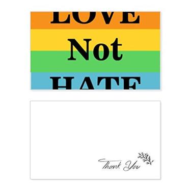 Imagem de Transgêneros Bissexuais Love Not Hate LGBT Cartão de agradecimento Papel de aniversário Saudação Casamento Apreciação