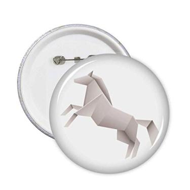 Imagem de Emblema geométrico abstrato de casa origami, broches, emblema, acessório, decoração, 5 peças