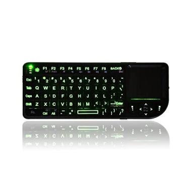 Imagem de Acessórios dos componentes MINIO MINI sem fio A8 Mouse e teclado com teclado a touchpad, cor: Inglês Colorido Backlight