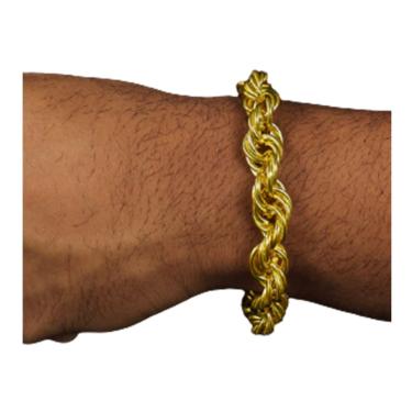 Imagem de Pulseira Elo Baiano 12mm moeda antiga elu baeano