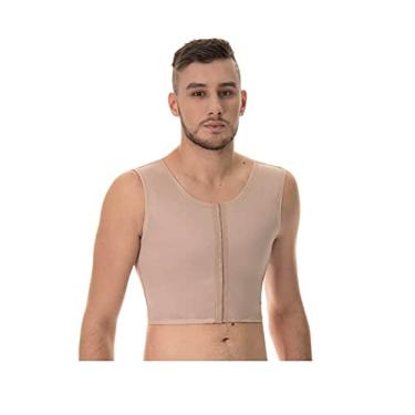 Imagem de Colete Masculino Pós-Cirúrgico para Cirurgia Plástica e Ginecomastia Cód. 60105 - New Form (G, Bege)