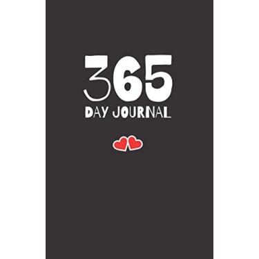 Imagem de 365 Day Journal: Unlined and Undated Daily Diary - 5.5in x 8.5in | Black Background Cover: A whole year of daily journal ideal gift for friends and family