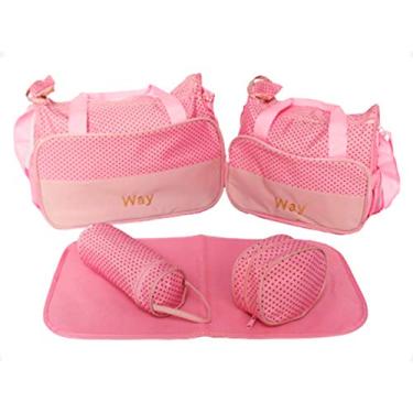 Imagem de Kit Bolsa Maternidade com 5 Peças Rosa, Importway