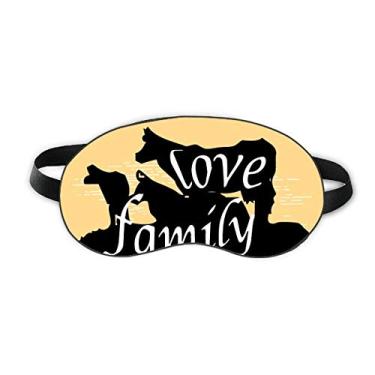 Imagem de Black Animal Hyena Outline Protetor de Olhos para Dormir Natural Macio Sombra Noturna