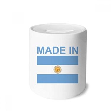 Imagem de DIYthinker Caixa de cerâmica feita na Argentina Country Love Money Box para presente de cofrinho