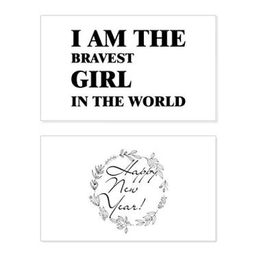 Imagem de Cartão de felicitações I Am The Bravest Girl Ano Novo Festival Bless Message Present