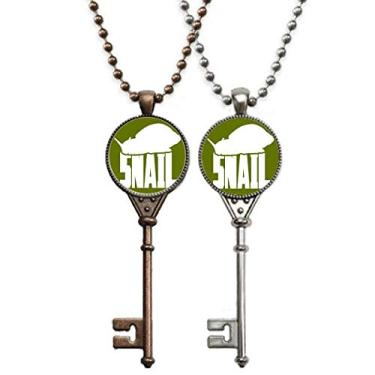 Imagem de OFFbb-USA Colar de chaves com pingente de animal com medo de insetos, joias e decoração de casais