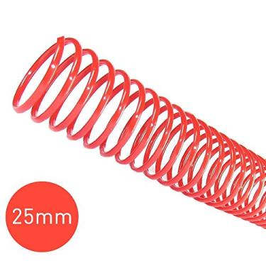 Imagem de Espiral para Encadernação Vermelho 25mm para 160 folhas 45un