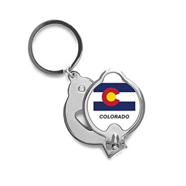 Imagem de Cortador de unhas de aço inoxidável com perfil de bandeira do estado americano do Colorado