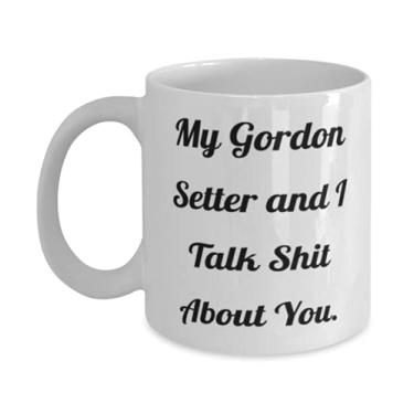 Imagem de Caneca My Gordon Setter and I Talk Shit About You. Caneca de 325 ml, presente de cachorro Gordon Setter de amigos, copo exclusivo para amantes de animais de estimação
