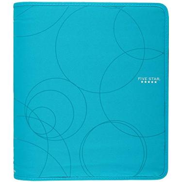 Imagem de Five Star Fichário com zíper, fichário de 3 anéis, bolso interno para armazenar papel e suprimentos, durável, azul-petróleo (72358)