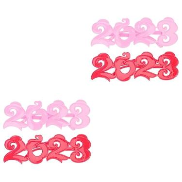 Imagem de Gadpiparty Presentes De Natal 4 Pcs 2023 Óculos Adereço De Foto De Ano Adereço De Véspera De Ano Decoração De Óculos De Ano 2021 Óculos Ano Armação De Óculos De Sol Plástico Espaço