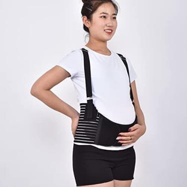 Imagem de Cinto De Maternidade, Suporte Para As Costas, Faixa Abdominal Para Suporte De Gravidez Cinto De Proteção Para As Costas, Respirável E Ajustável Para Maternidade Tamanho 5,Preto,M,Pleasant63