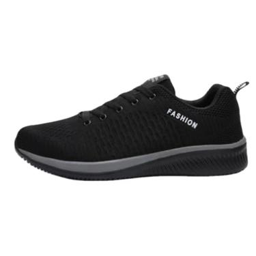 Imagem de Tenis Masculino Feminino Casual Casuais Academia Calçados Caminhada Corrida Antiderrapante Tênis 9088 (Black(Preto),38)