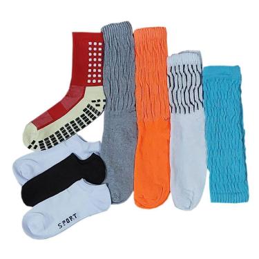 Imagem de Meias Fitness Aeróbica Academia Feminina: 8 Pares Modelos Diversos