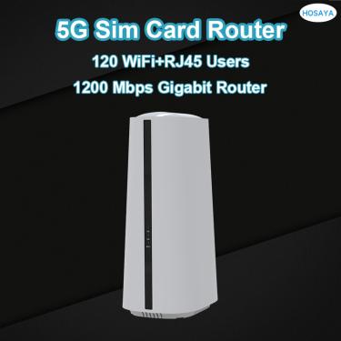 Imagem de 5g roteador 120 usuários de rede sim slot para cartão cpe roteador wi-fi compatível 4g roteador sem