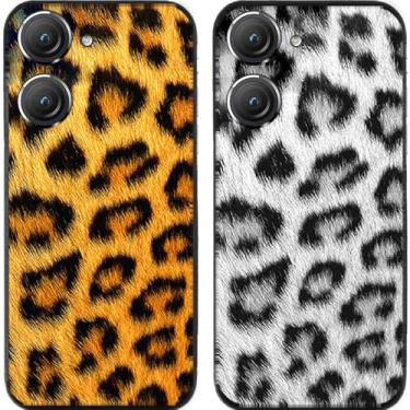 Imagem de 2 peças sexy leopardo TPU gel silicone capa de telefone traseira para Asus Zenfone 8/9/10 (Asus Zenfone 10)