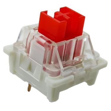 Imagem de Zjmehty Outemu(Gaote) Interruptores vermelhos para teclado mecânico de jogos MX, 3 pinos 45gf Linear/RGB/DIY substituíveis/interruptores à prova de poeira (vermelho, 108 peças)