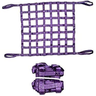 Imagem de Rede de elevação, talha de rede de carga plana de poliéster, rede de escalada, rede de porta de contêiner, capacidade de carga de 0,3-3,5T, resistência ao rasgo, cor/tamanho personalizado, 1