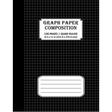 Imagem de Caderno de composição de papel milimetrado | papel quadriculado | 120 folhas | 21,6 x 28 cm | pautado quádruplo