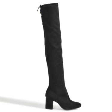 Imagem de Bota Feminina Over The Knee Suede Preto Via Marte 024-001-01