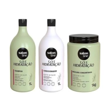 Imagem de Kit Sos Hidratação Ultra Cachos com Máscara de Hidratação Salon Line