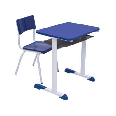 Imagem de Kit Escolar Individual Juvenil/Adulto cor Azul