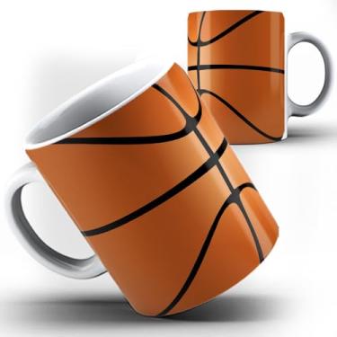 Imagem de Caneca xicara Bola Basquete Basquetebol Basketball 24 (Preta)