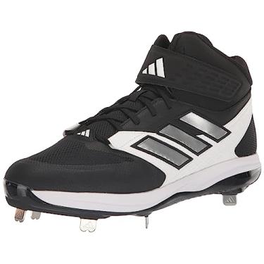 Imagem de adidas Tênis de beisebol masculino Icon 8 Mid, Núcleo preto/prata metálico, 10