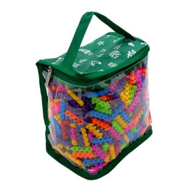 Imagem de Organizadores Baú Brinquedos Blocos Montar Infantil Educativo Didático Bonecas Carrinhos P (Verde)