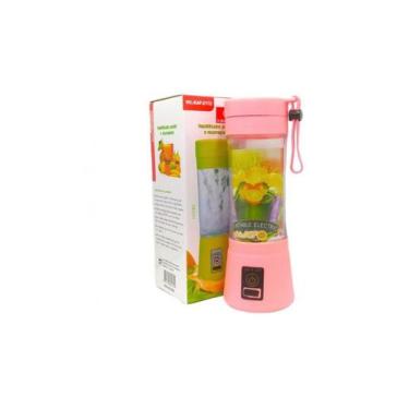 Imagem de Mini Liquidificador Portátil 6 Lâminas Para Suco Shake Cabo USB LQDFR 