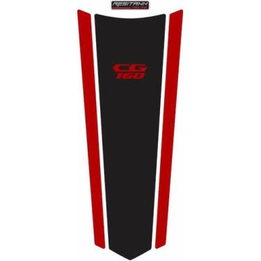 Imagem de Adesivo Faixa ( Gravata ) Titan Cg 160 Resinado - Pret/verme - Resitan