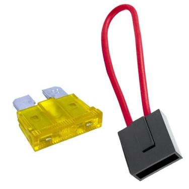 Imagem de Kit 100 Porta Fusível Lâmina Com Fio 2,5mm e 100 Fusíveis Misto Variad