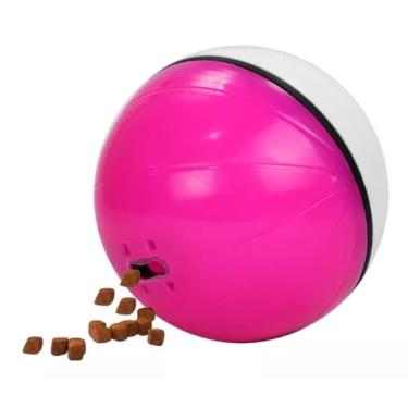Imagem de Bolinha interativa Pet Ball Cachorro Brinquedo Petisco Ração Rosa