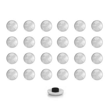 Imagem de Imãs Enfeite de Geladeira e Painel Botão Branco - 24 Unidades - TUDOPR