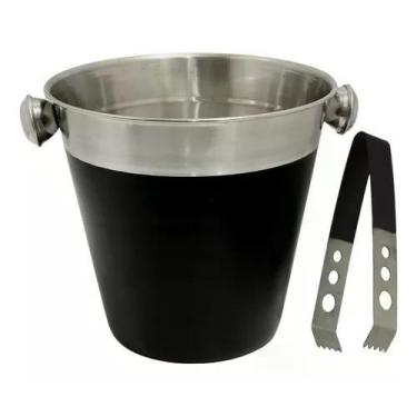 Imagem de Balde Para Gelo Com Pegador NOIR PT 1.5L - Mai Home