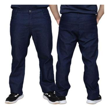 Imagem de Kit 2 Calças Jeans Masculina Lycra Slim 100% Algodão Premium Elastano 