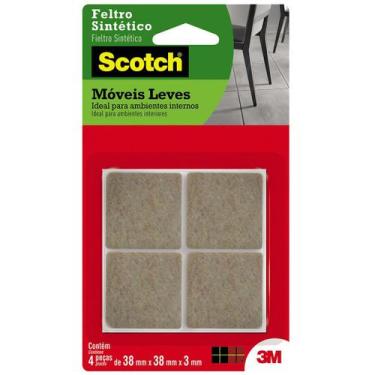 Imagem de Feltro Sintético p/ Móveis Leves Quadrado Marrom G 3M