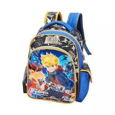 Imagem de Mochila Escolar De Costas Infantil Ninja Do Espaço Tamanho Médio - Fus
