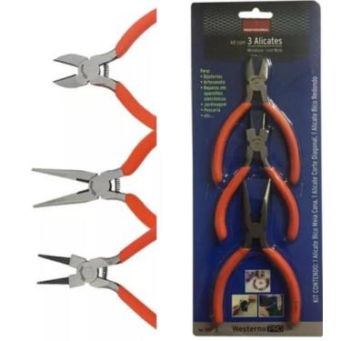 Imagem de Kit 3 Mini Alicates Redondo Corte Bico Bijuteria Artesanato - Western