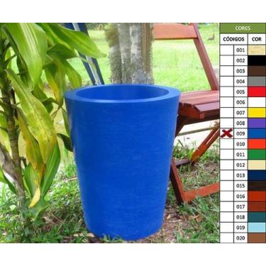 Imagem de Vaso Planta 50x40 Redondo Cônico Polietileno - BGPLASTICOS, AZUL ARARA