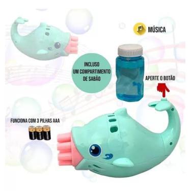 Imagem de Brinquedo De Bolhas Sabão Automático Golfinho- Verde agua - TOYS